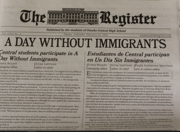 Central Register Edition story about the effect immigrants have on Central high